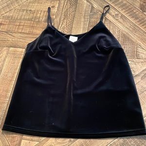 a.new day Black Velvet Camisole SZ XS
